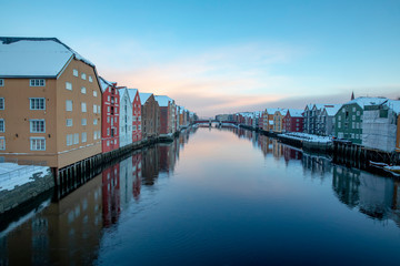 Fototapeta premium Winter day in Trondheim