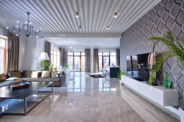 Living room interior in modern house.