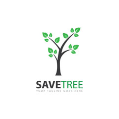 tree logo and icon vector illustration design template