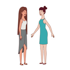 young women standing avatar character