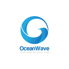 waves logo and icon vector illustration design template