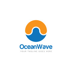 waves logo and icon vector illustration design template
