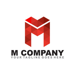 M letter logo design vector template