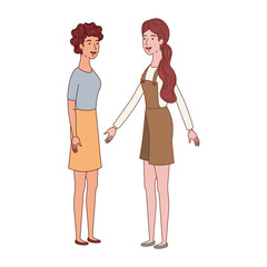 young women standing avatar character