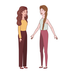 young women standing avatar character