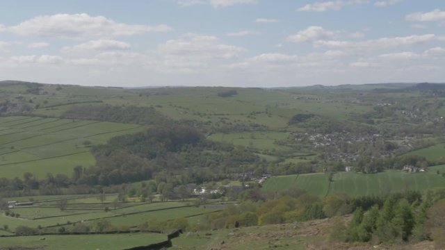View from Baslow Edge, Baslow, Peak District National Park, Derbyshire, England, United Kingdom, Europe