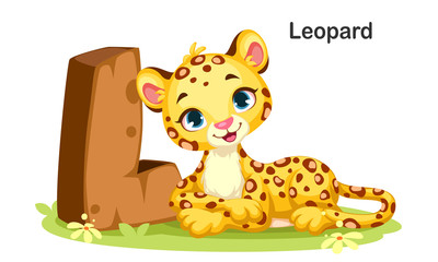 Obraz na płótnie Canvas L for Leopard