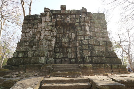 Preah Vihear,Cambodia-January 10, 2019: Prasat Linga temple in Koh Keh temple, Cambodia
