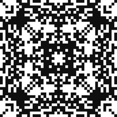 Seamless pattern american indian style. Black and white stylized cross-stitch scheme. Monochrome navajo background. Textile geo print. Abstract geometric flowers. Pixelart design.