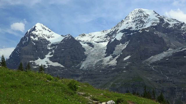 Eiger and Monch, Bernese Alps, Switzerland, Europe