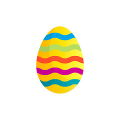 Easter eggs vector icons flat style on white background