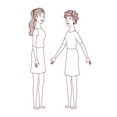 young women standing avatar character