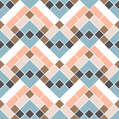Geometric retro wallpaper. Seamless background. Fashion textile print.