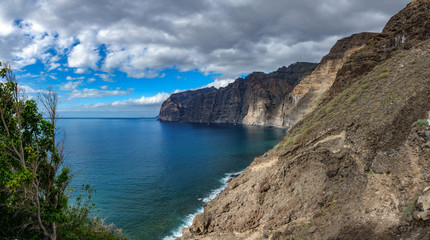 Los Gigantes cliffs profile view in Tenerife