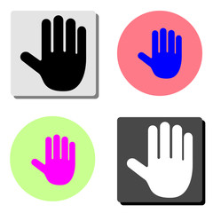 hand stop. flat vector icon