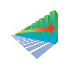 Business Growth Chart 3D