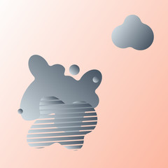 Abstract pink gradient background with texture spots. Vector illustration