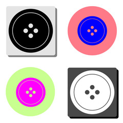 button for clothes. flat vector icon
