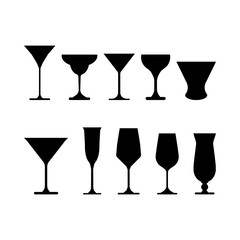 set of wine glasses