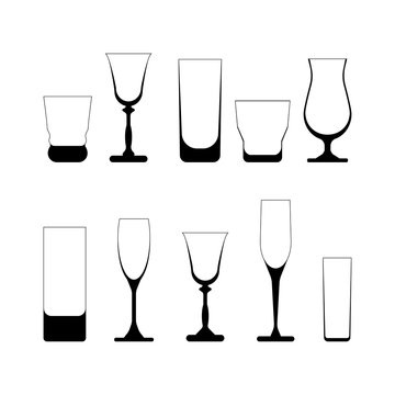 set of wine glasses