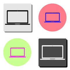 Laptop. flat vector icon
