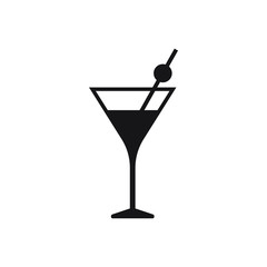 Cocktail vector icon, drink icon