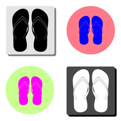 Flip Flops. flat vector icon