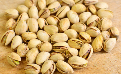 Pistachio background texture. Close-up nuts snack.