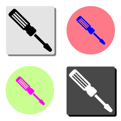 Phillips Head Screwdriver. flat vector icon