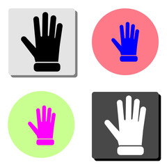 Protective glove. flat vector icon