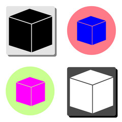 cube. flat vector icon