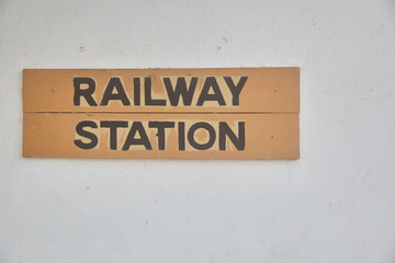 Railway station. Railway leaving into the distance. Sri-Lanka.