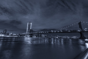 Brooklyn and Manhattan bridge from Brooklyn, NYC