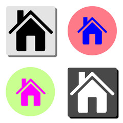 Home. flat vector icon