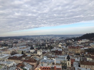 Lviv, Ukraine: view of the city from the town hall 