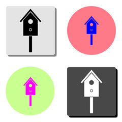 Cuckoo clock. flat vector icon