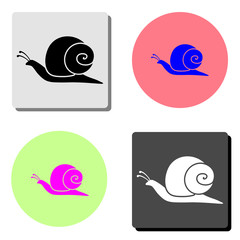Snail. flat vector icon