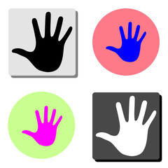 hand. flat vector icon