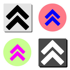 double chevron arrow. flat vector icon