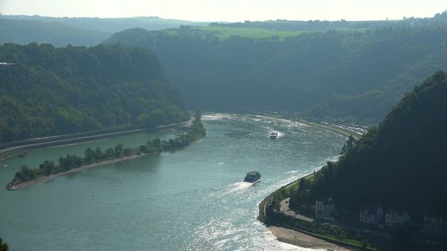 Loreley Rock, St. Goarshausen, Rhine Valley, Rhineland-Palatinate, Germany, Europe