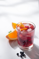  Delicious red sangria cocktail with fruits 