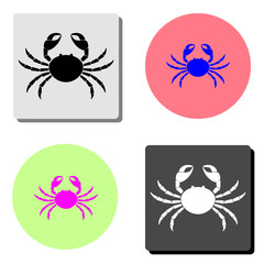 Crab. flat vector icon