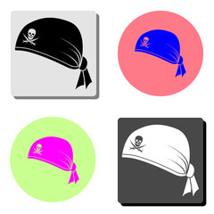 Pirate Bandana. flat vector icon