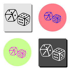 Dices. flat vector icon