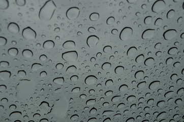 water drops on a surface