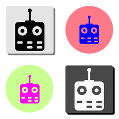 remote controlled. flat vector icon