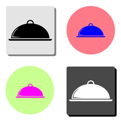platter. flat vector icon