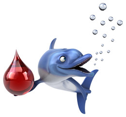 Fun dolphin - 3D Illustration