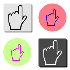 hand pointer. flat vector icon