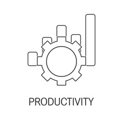 Obraz premium Productivity. Vector linear icon isolated on white background.